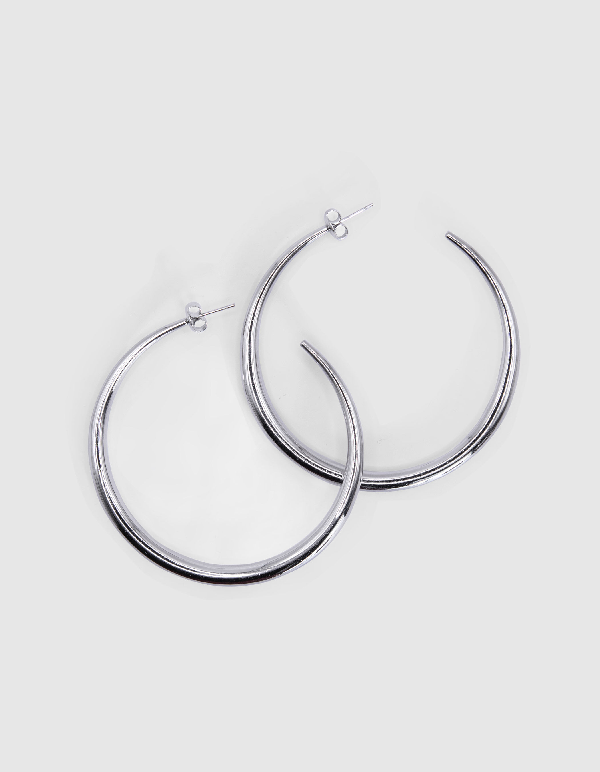 Grey hoop earrings cheap