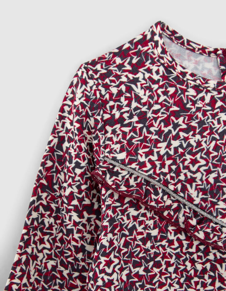 Baby girls’ ecru Ecovero® blouse with star print-4