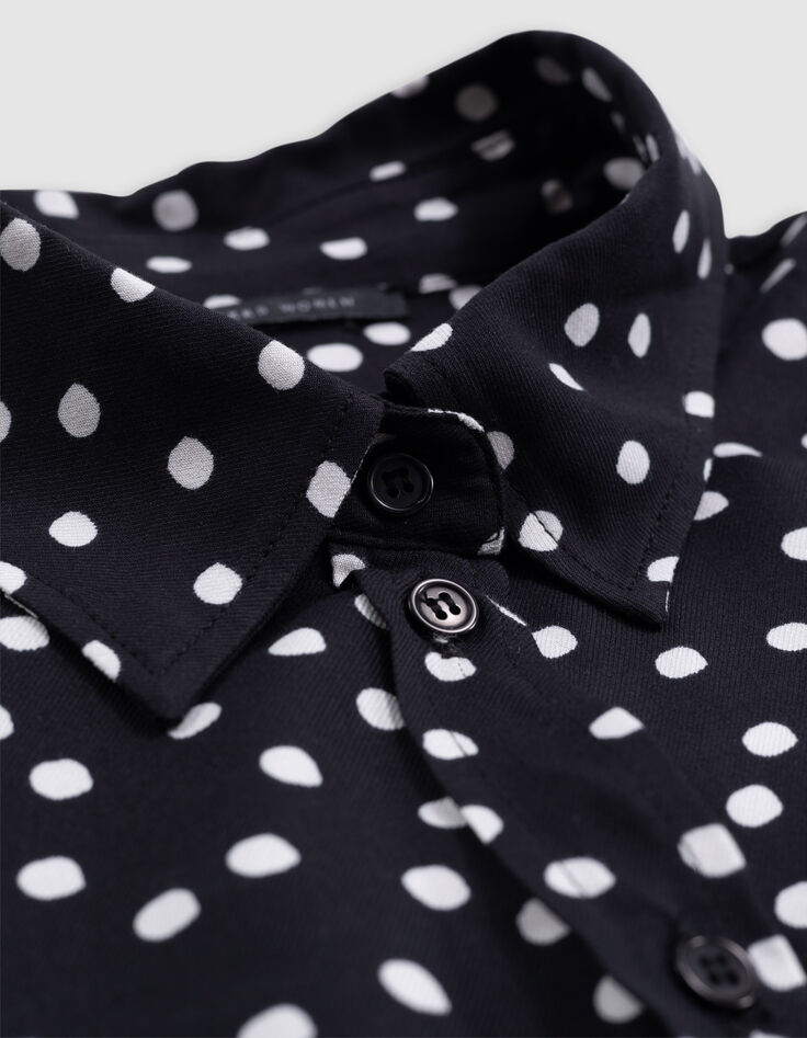 Schwarzes Shirt LENZING&trade; ECOVERO&trade; Damen Tupfenmuster-5