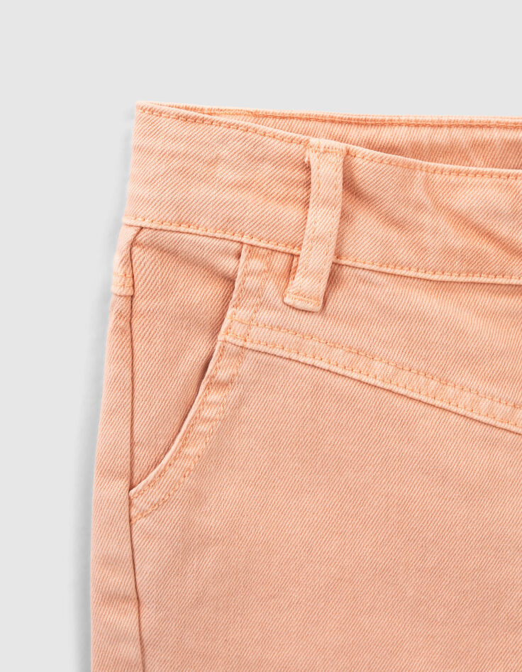 Orangefarbene Mom-Mädchenjeans-6