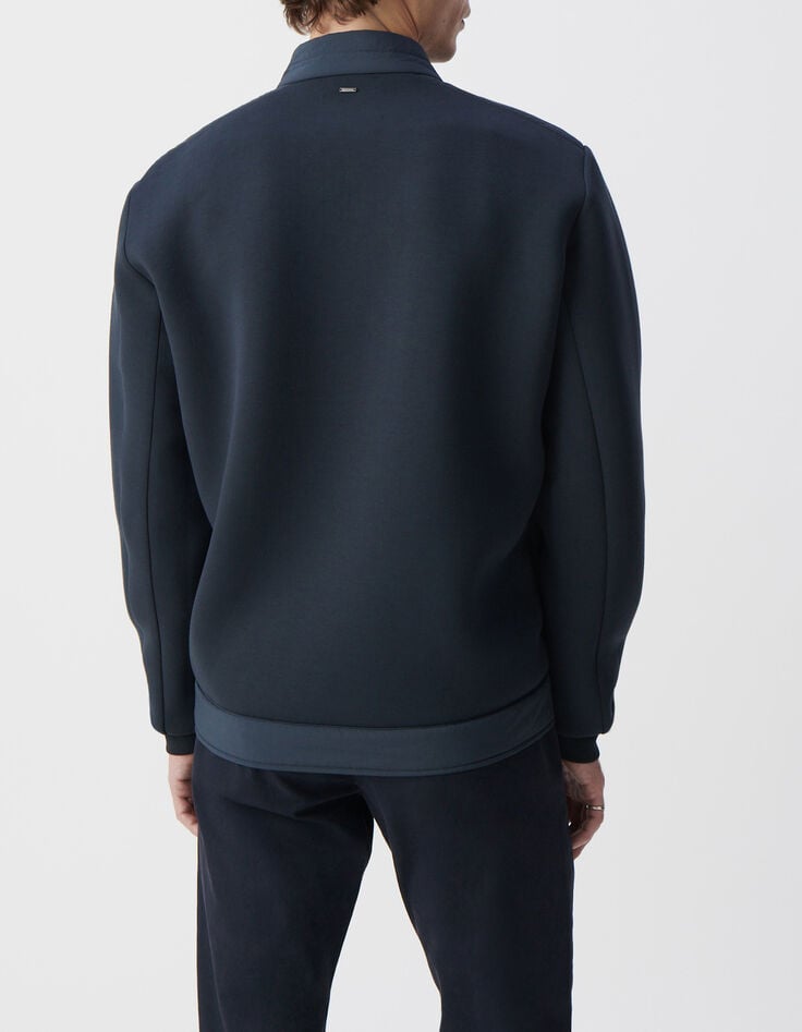 Herrensteppjacke, tintenfarben, Nylon, Materialmix-3