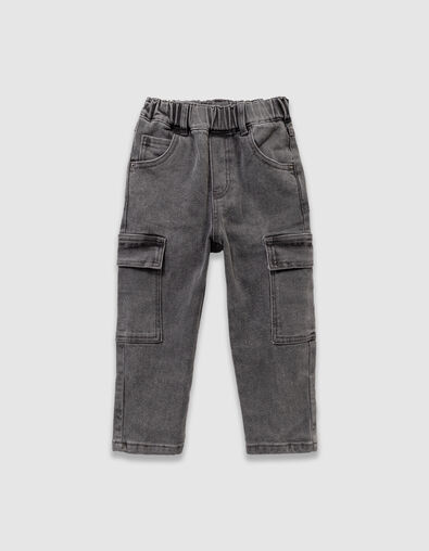 Vaqueros bombachos gris cargo niño - IKKS