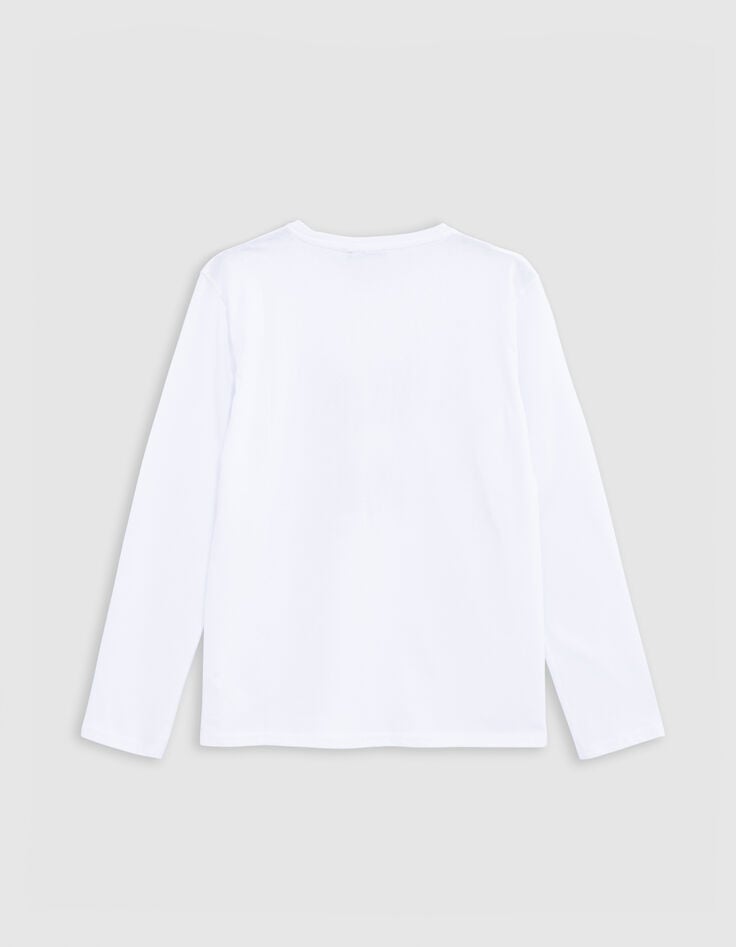 Camiseta blanca algodón orgánico maxi mensaje niño-3 Camiseta blanca algodón orgánico maxi mensaje niño-3