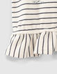 Bio matrozen-T-shirt met schootje babymeisjes -4