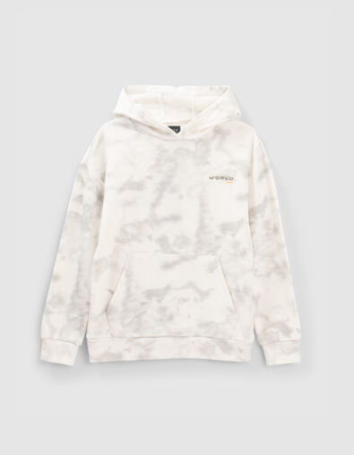 Hellgraues Sweatshirt, Tie-and-Dye, Typo hinten - IKKS
