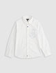 Chemise crème motifs rayures maxi ancre garçon-2