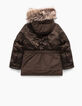 Parka 3 en 1 kaki avec doudoune réversible fille -5