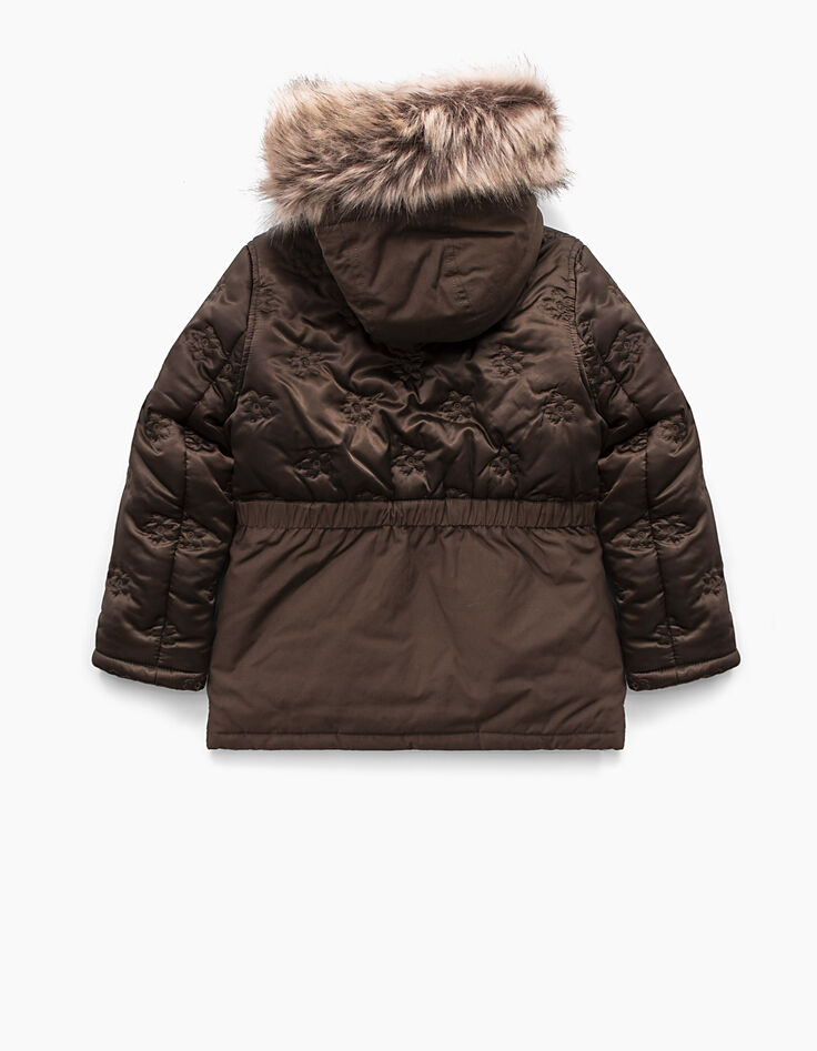 Parka 3 en 1 kaki avec doudoune réversible fille -5