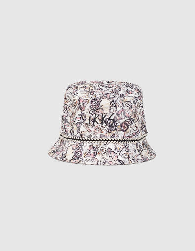 Ecrufarbener Mädchen-Bob mit Paisley-Print  - IKKS