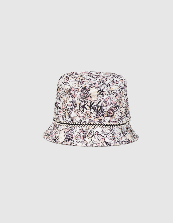 Ecrufarbener Mädchen-Bob mit Paisley-Print -1