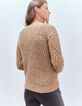 Pure Edition pull coloris sésame en jeux de points femme-3