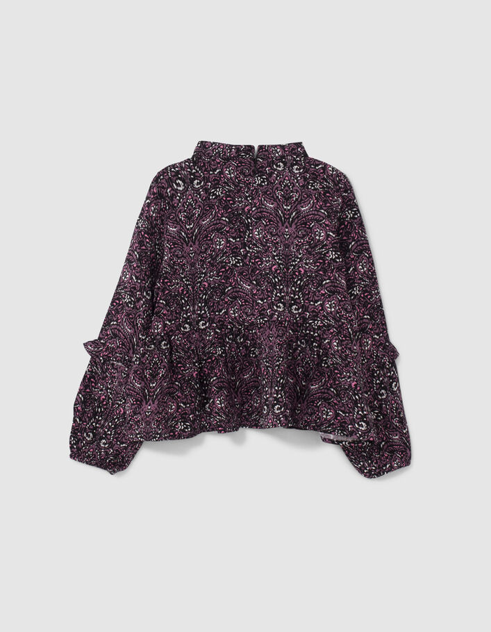 Roze blouse LENZING™ ECOVERO™ paisleyprint meisjes-5