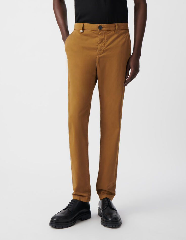 Pantalones CHINOS SLIM azafrán hombre-2