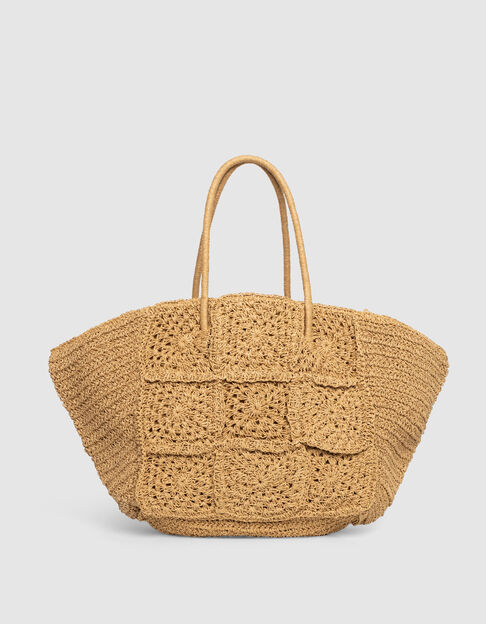 Panier camel tressage façon raphia - IKKS