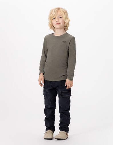 Kaki T-shirt Essentials biokatoen - IKKS