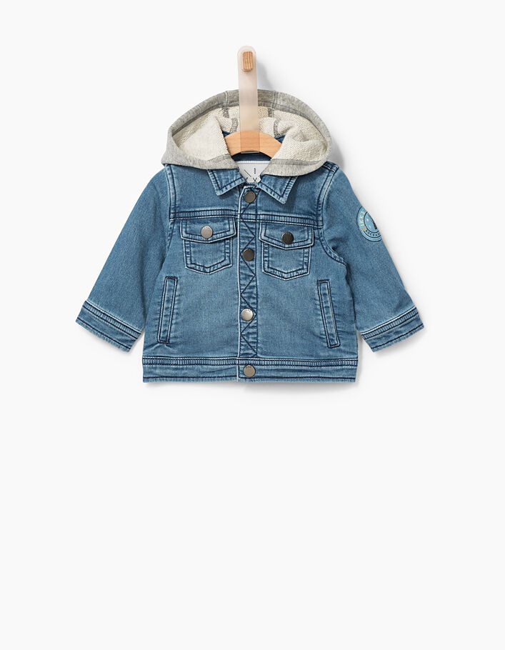 Baby boys' stone blue denim jacket - IKKS