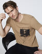 Men’s mink T-shirt with Mona Lisa-cartoon -1