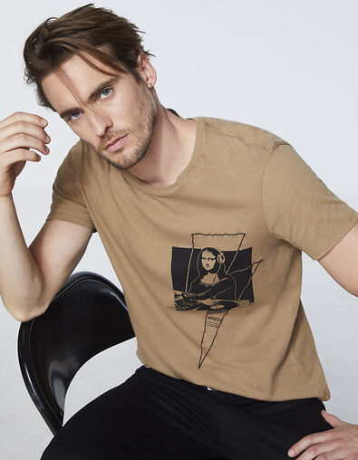 Tee-shirt vison avec Joconde-BD Homme  - IKKS