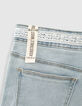 Mädchen-Jeansshorts mit Spitze, Bio, in Bleach Blue -6