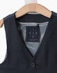 Gilet sans manches de costume bleu marine garçon-2
