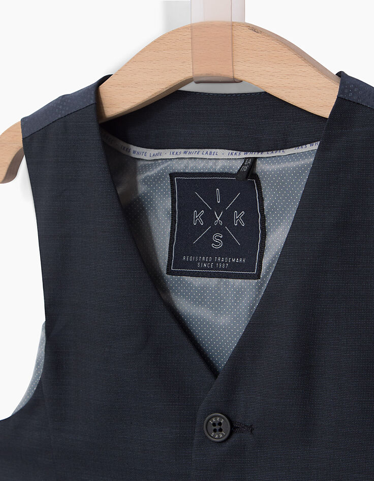 Gilet sans manches de costume bleu marine garçon-2