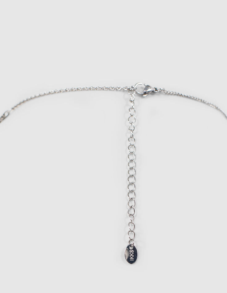 Women’s silver-toned mesh scarf necklace-2