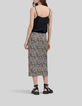Schwarzer Damenrock mit Leo-Rock-Print-8