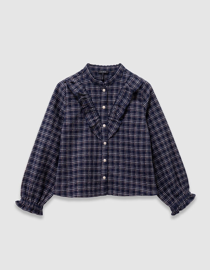 Marineblaue Karobluse Mädchen-1 Marineblaue Karobluse Mädchen-1