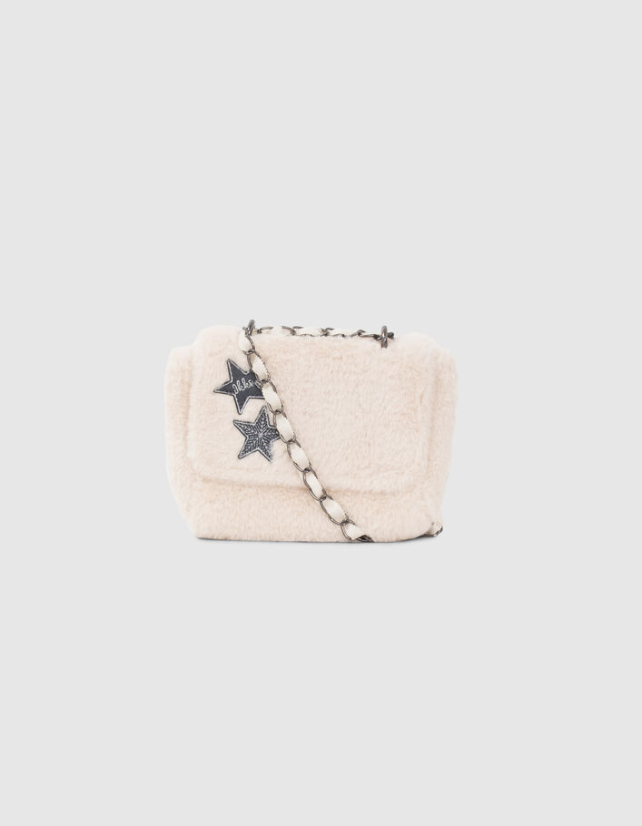 Bolso rosa suave insignias estrellas niña-3