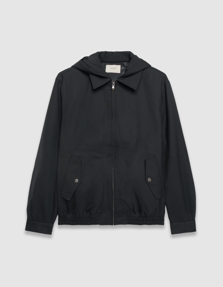 Blouson noir parementure noire amovible Homme-7 Blouson noir parementure noire amovible Homme-7