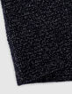 Men’s navy ribbed marl snood-3