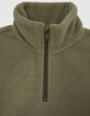 Sudadera caqui polar cremallera y bolsillo canguro niño -4