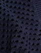 Cardigan marine coton bio tricot ajouré fille-9