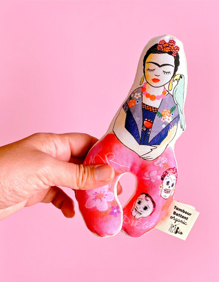TAMBOUR BATTANT Frida Viva organic cotton rattle-2 TAMBOUR BATTANT Frida Viva organic cotton rattle-2