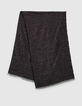 Men&rsquo;s sage scarf with navy chevron motif-4