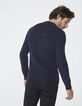 Pull bleu chiné homme-3