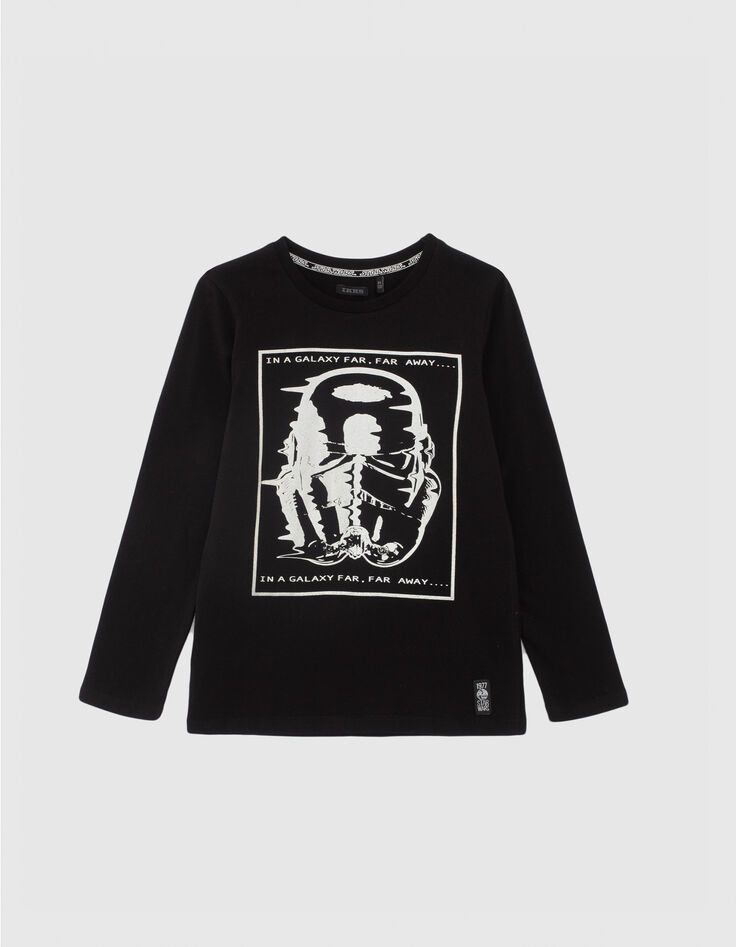 T-shirt noir visuel Stormtrooper IKKS - STAR WARS™ garçon-1