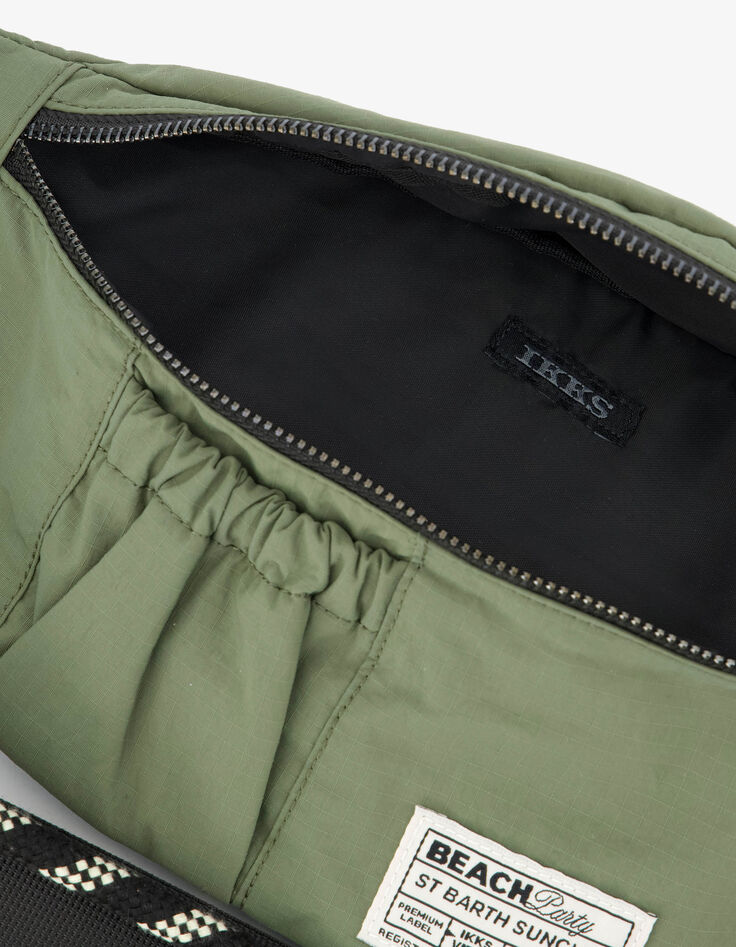 Sac banane kaki nylon armur&eacute; fille-4