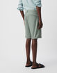 Bermuda CHINO TAPERED bleu gris Homme-3