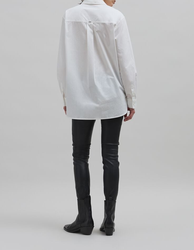 Chemise blanche coton bio décor œillets Femme-2 Chemise blanche coton bio décor œillets Femme-2