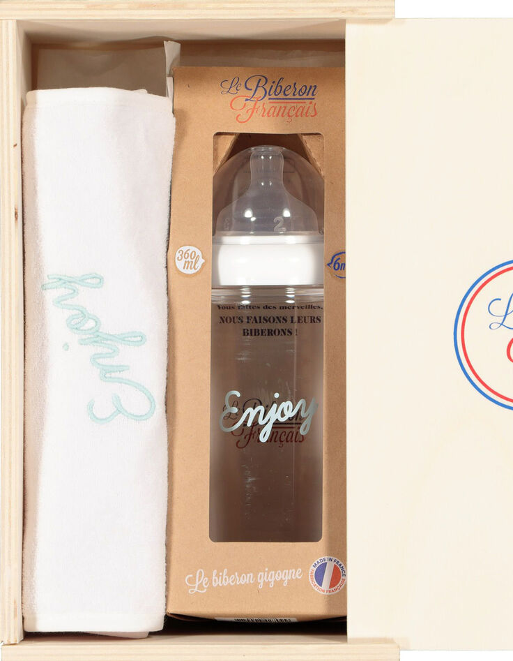 Coffret 1 biberon et bavoir Enjoy LE BIBERON FRANÇAIS-2