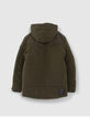 Boys’ khaki parka with XL waterproof zips-3