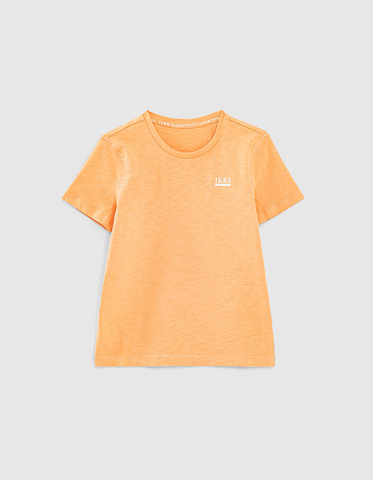 Camiseta naranja blanqueado Essentiels niño -1
