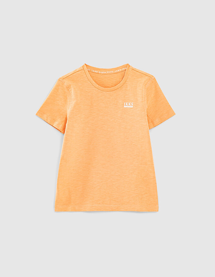 Gebleekt oranje T-shirt Essentials jongens  - IKKS