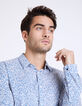 Men's indigo Liberty foliage slim shirt-6