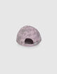 Girls’ violet tie-dye embroidered letter cap-3