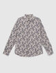 Stahlblaues SLIM-Herrenhemd mit Liberty&reg;-Rosenprint-5
