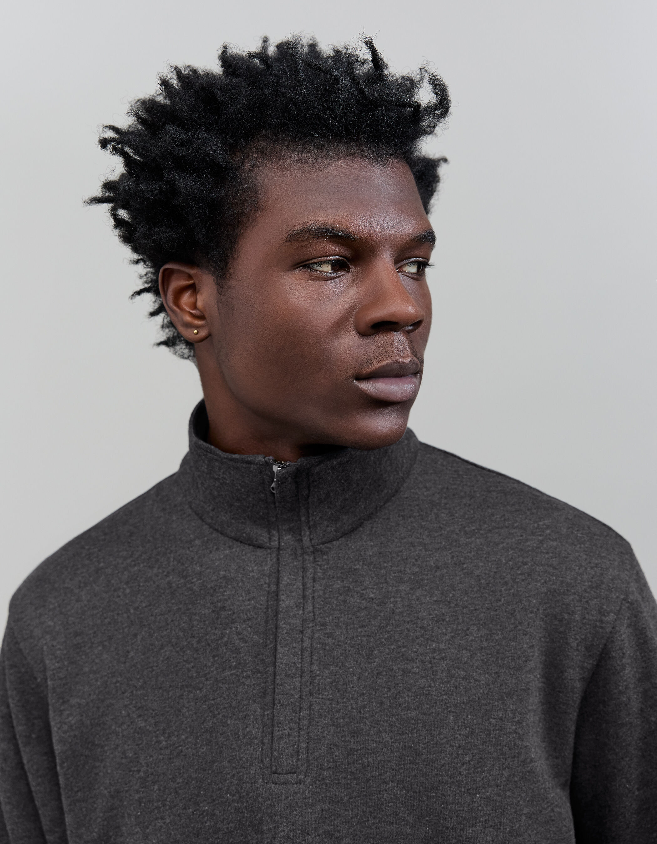 Sweat graphite col camionneur Homme IKKS