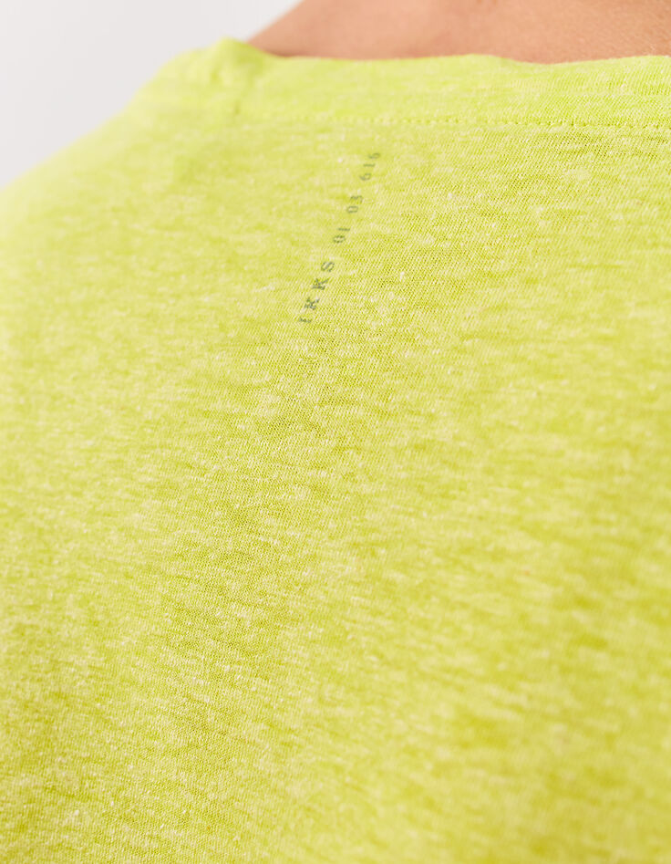 DRY FAST Herren-T-Shirt aus Leinen in Neongelb-5