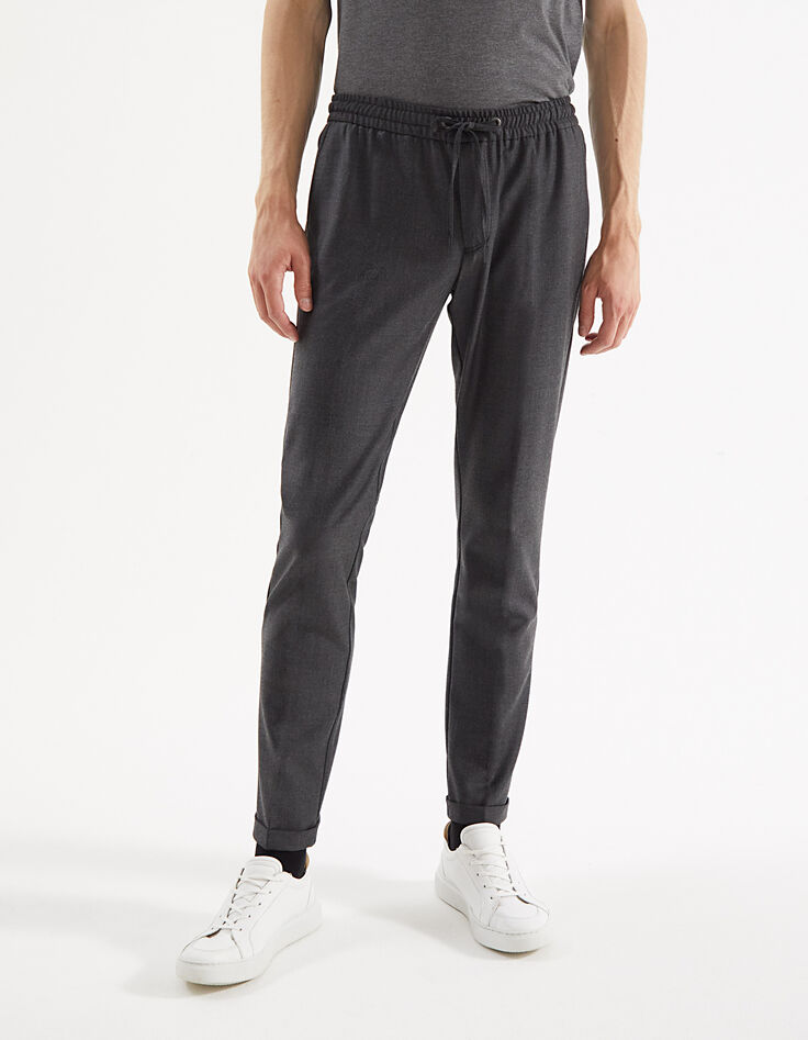 Jopgpant SLIM gris cinturilla elástica IKKS BETTER Hombre-2